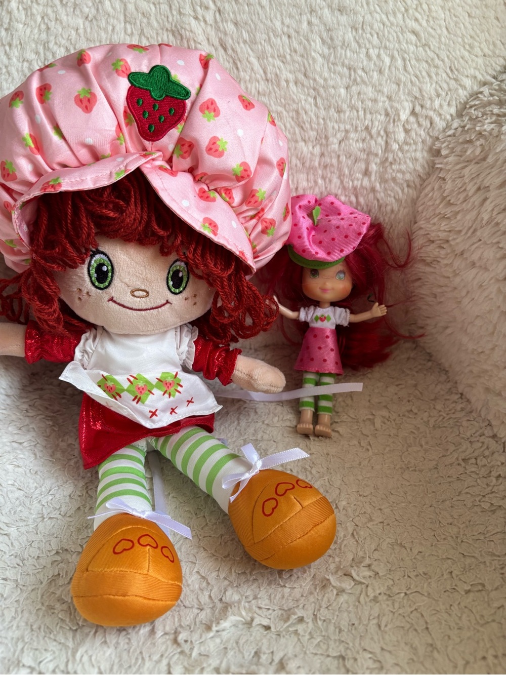 Strawberry-Themed Pink & Red Plush Doll Set - Kids Toys
